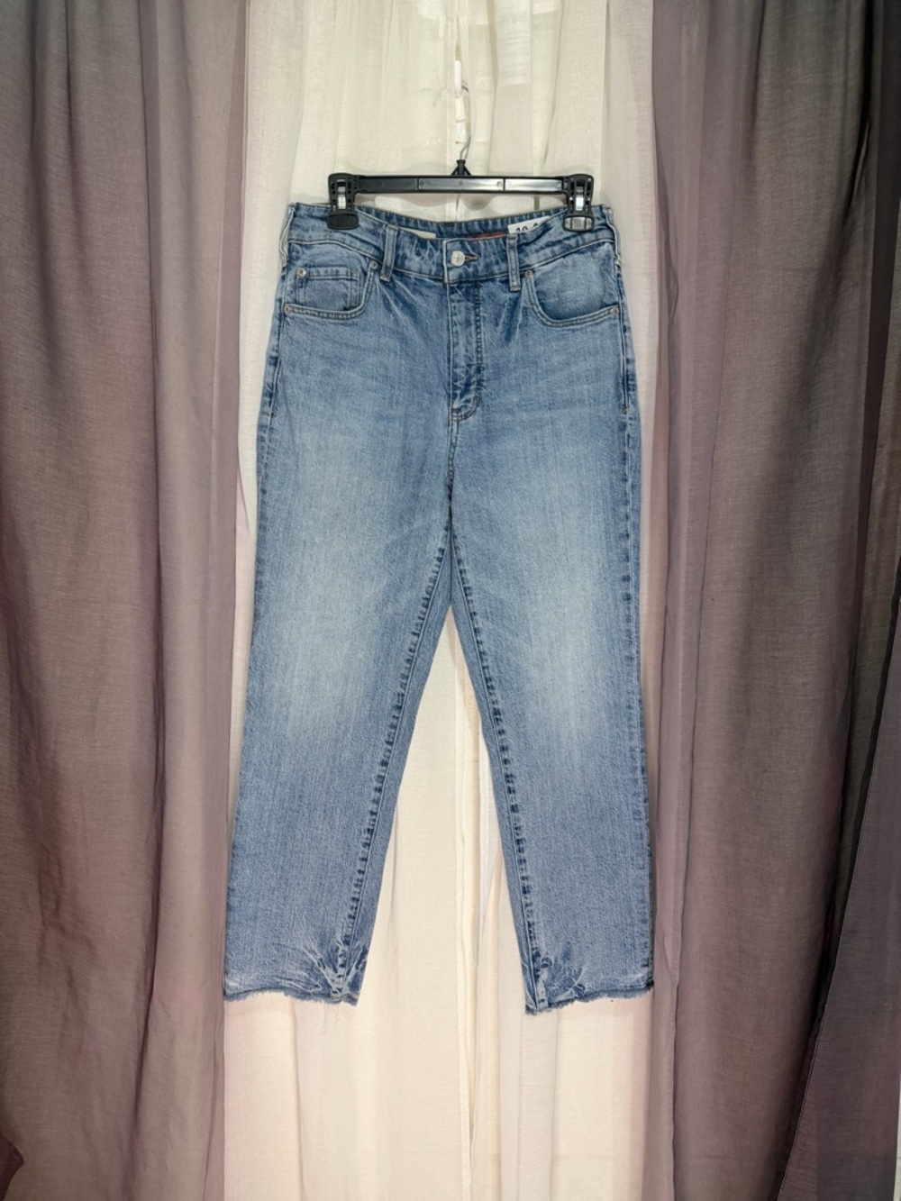 Pilcro Light Wash High-Rise Straight Jeans